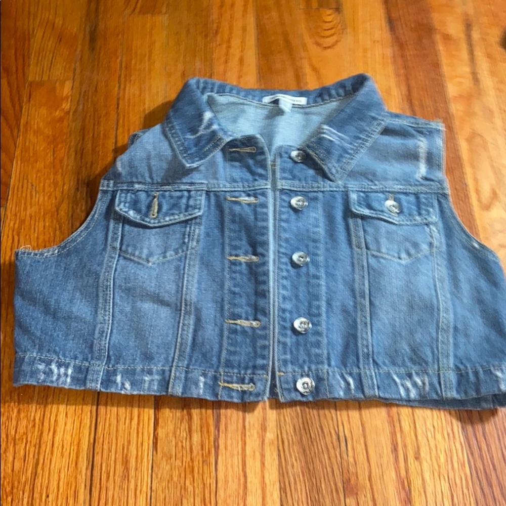 Sleeveless Denim Jean Jacket